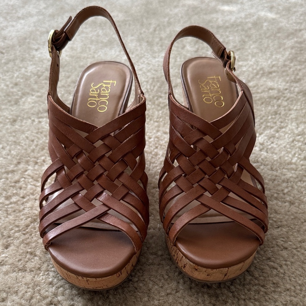 Franco Sarto Nicola Wedge Sandal Size 8